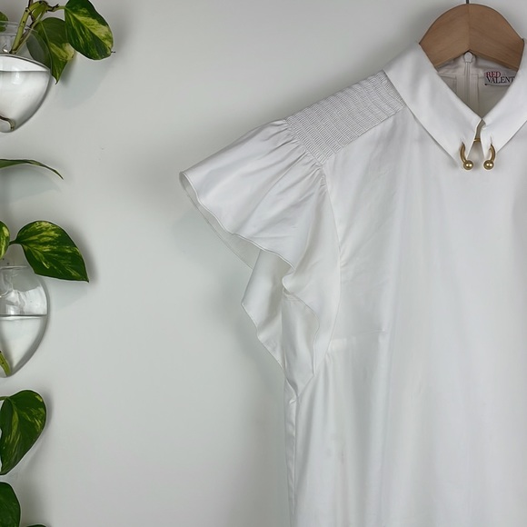 RED Valentino Piercing Detail Poplin Top - Picture 3 of 7